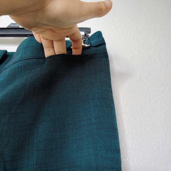 New York & Company Stretch Green Esmeralda Teal Straight Leg Pants Sz 6 Low Rise - Picture 8 of 16